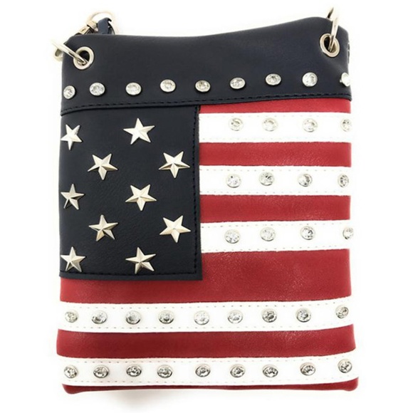 Handbags - American Flag Mini Messenger Bag Crossbody Purse